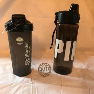Black PINK Water Bottle and Blender Bottle
